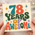 78th Birthday Card, 78 Years Of Awesome Card