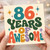 86th Birthday Card, 86 Years Of Awesome Retro Typography Card