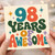 98th Birthday Card, 98 Years of Awesome