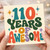 110th Birthday Card, 110 Years Awesome Retro Celebration Card