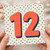 12th Birthday Card, Number 12 Birthday Card