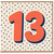 13th Birthday Card, Colourful Polka Dot Number 13 Card