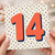 14th Birthday Card, Bold Number 14 Design
