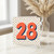 28th Birthday Card, Large Number 28 Birthday Card with Polka Dot Background