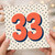 33rd Birthday Card, Bold Retro Number 33 Design