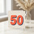 50th Birthday Card, Bold Retro Polka Dot Number 50 Card