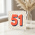 51st Birthday Card, Retro Polka Dot Number 51 Design