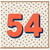 54th Birthday Card, Large Number 54 Design