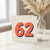 62nd Birthday Card, Bold Number 62 Polka Dot Design