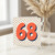68th Birthday Card, Bold Number 68 Polka Dot Design