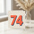 74th Birthday Card, Large Number 74 Design, Polka Dot Birthday Card