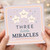 Triplets New Baby Card - Three Little Miracles - Cute Stars Congratulations Card for New Parents of Triplets, Pastel Neutral