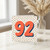 92nd Birthday Card, Bold Retro Polka Dot Number 92 Card