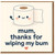 Funny Mum Thank You Card - Cute Toilet Roll Cartoon - Mum, Thanks For Wiping My Bum - Mother’s Day or Birthday Card From Son or Daughter