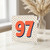 97th Birthday Card, Large Bold Number 97 Polka Dot Card