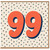 99th Birthday Card, Large Bold Number 99 Polka Dot Design