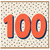 100th Birthday Card, Bold 100 Design with Confetti Dots