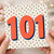 101st Birthday Card, Large Number 101 Celebration Card