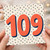 109th Birthday Card, Milestone Age Birthday Card with Polka Dot Design