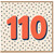 110th Birthday Card, Bold 110 Age Birthday Card
