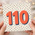 110th Birthday Card, Bold 110 Age Birthday Card