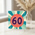 60th Birthday Card, Retro Starburst Design
