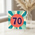 70th Birthday Card, Retro Starburst Design