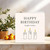 Happy Birthday Card - Bright Wishes Candle Design, Elegant Square Greeting, 145mm x 145mm, Includes Kraft Envelope