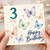 3rd Birthday Card, Happy Birthday Butterfly Design