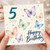 5th Birthday Card, Butterfly Happy Birthday Card