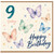 9th Birthday Card, Colourful Butterflies Happy Birthday Card