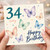 34th Birthday Card, Watercolour Butterfly Happy Birthday Card