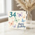 34th Birthday Card, Watercolour Butterfly Happy Birthday Card