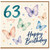 63rd Birthday Card, Happy Birthday Butterfly Card