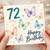 72nd Birthday Card, Happy Birthday Butterfly Card for Her