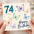 74th Birthday Card, Happy Birthday Butterfly Card