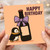 Cute Penguin with Gift Bottle Happy Birthday Card - Fun Illustrated Birthday Card for Friends, Family, Him or Her
