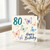 80th Birthday Card, with Butterflies and Happy Birthday Text