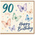 90th Birthday Card, Butterfly Happy Birthday Card