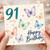 91st Birthday Card, Happy Birthday Butterfly Design