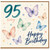 95th Birthday Card, Butterfly Happy Birthday Card