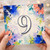 9th Birthday Card, Colourful Watercolor Floral Design