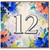 12th Birthday Card, Watercolour Floral Number 12 Card