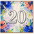 20th Birthday Card, Colourful Floral Watercolour Design