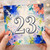 23rd Birthday Card, Colourful Floral Watercolour Number 23 Card