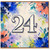 24th Birthday Card, Colourful Watercolour Floral Design