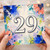 29th Birthday Card, Colourful Watercolor Floral Design