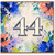 44th Birthday Card, Colourful Abstract Floral Watercolour Design