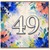 49th Birthday Card, Colourful Floral Watercolour Design