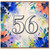 56th Birthday Card, Colourful Floral Watercolour Number 56 Card